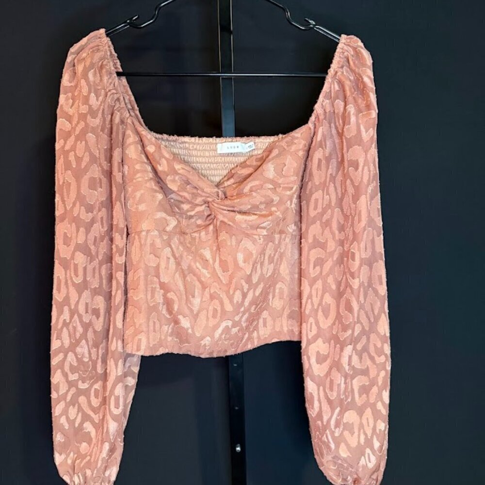 Lush Mauve Animal Print Blouse